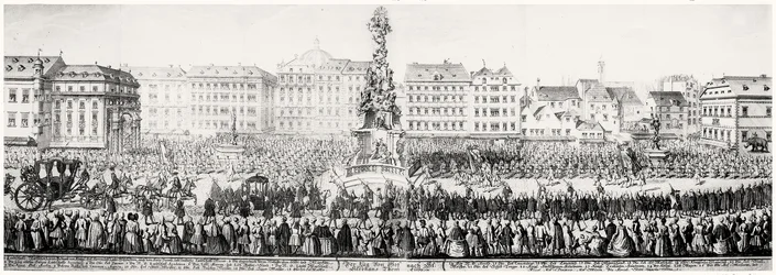 Die Prozession von Marie Therese durch Wien